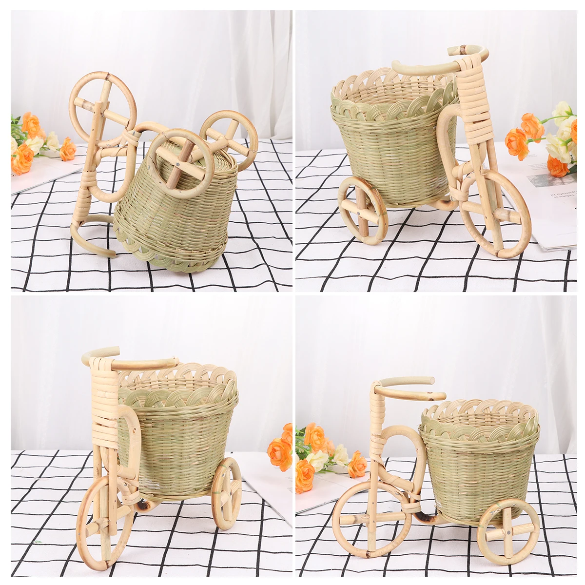Premium Hand Woven Bamboo Fruit Basket Creative Tricycle Design Perfect for Room Kitchen Dinning Room Party Dinner Wedding Decor
Premium Hand Woven Bamboo Fruit Basket Creative Tricycle Design Perfect for Room Kitchen Dinning Room Party Dinner Wedding Decor