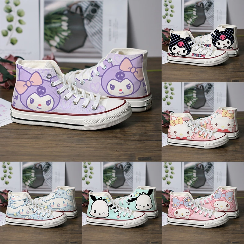 Hello Kitty High Top Canvas Shoes Anime Kuromi My Melody Casual Sneakers Cinnamoroll Couple Shoes Spring Autumn Lolita Shoes
Hello Kitty High Top Canvas Shoes Anime Kuromi My Melody Casual Sneakers Cinnamoroll Couple Shoes Spring Autumn Lolita Shoes