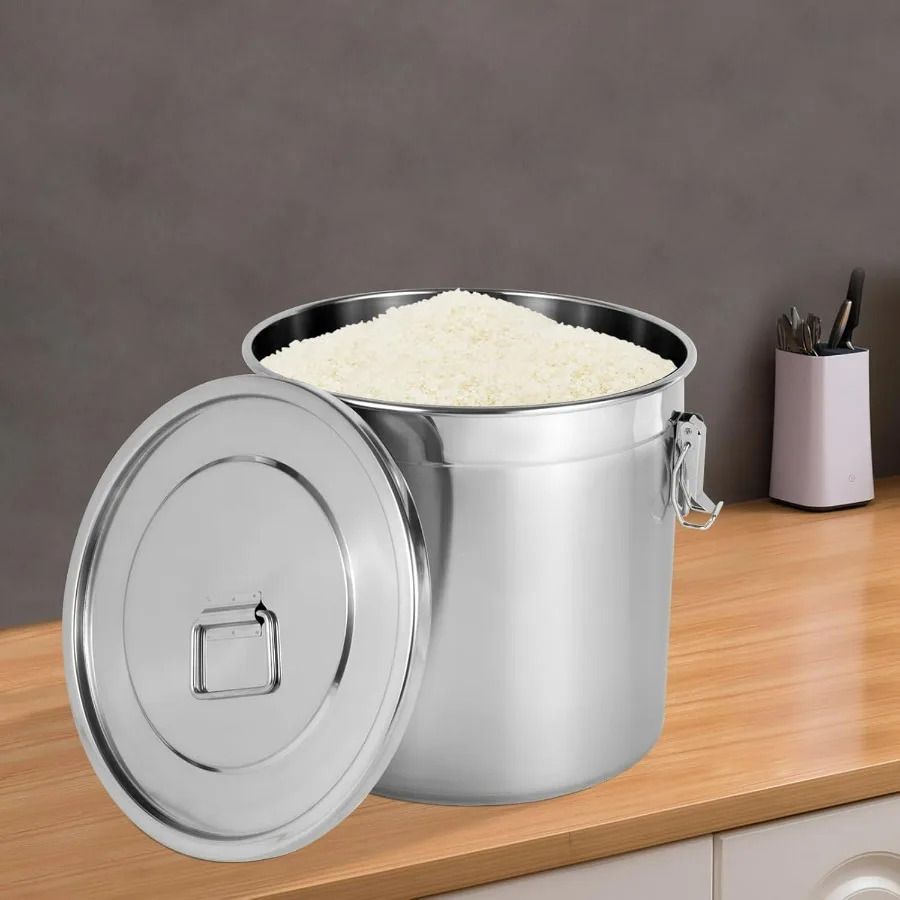 Stainless Steel Airtight Canister, 304 Stainless Steel Airtight Food Storage Containers with Lids, Ideal for Rice Bean Flour Oil
Stainless Steel Airtight Canister, 304 Stainless Steel Airtight Food Storage Containers with Lids, Ideal for Rice Bean Flour Oil
