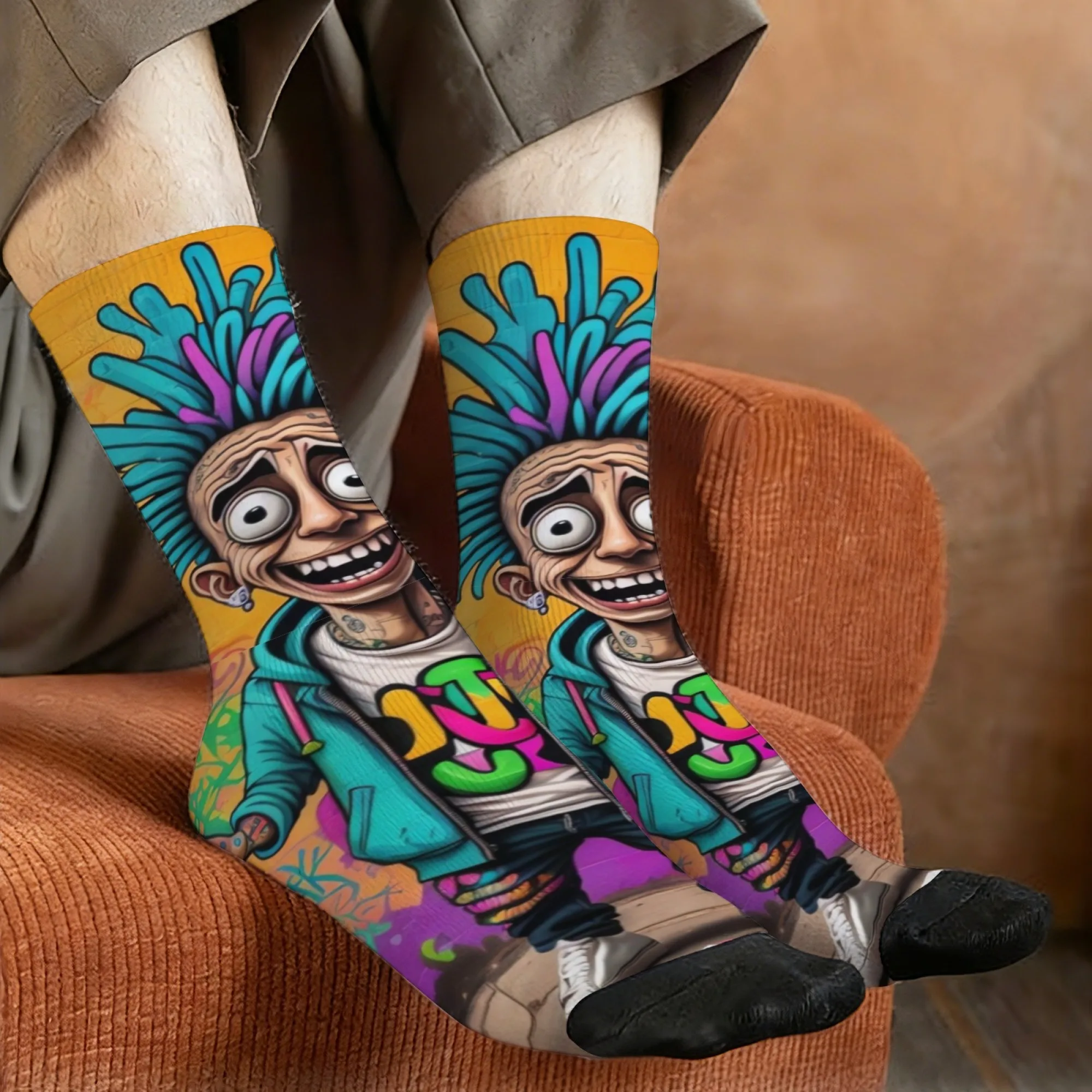 Harajuku retro cool street cartoon style men's socks novel street funny print casual socks crazy party fun holiday gift
Harajuku retro cool street cartoon style men's socks novel street funny print casual socks crazy party fun holiday gift