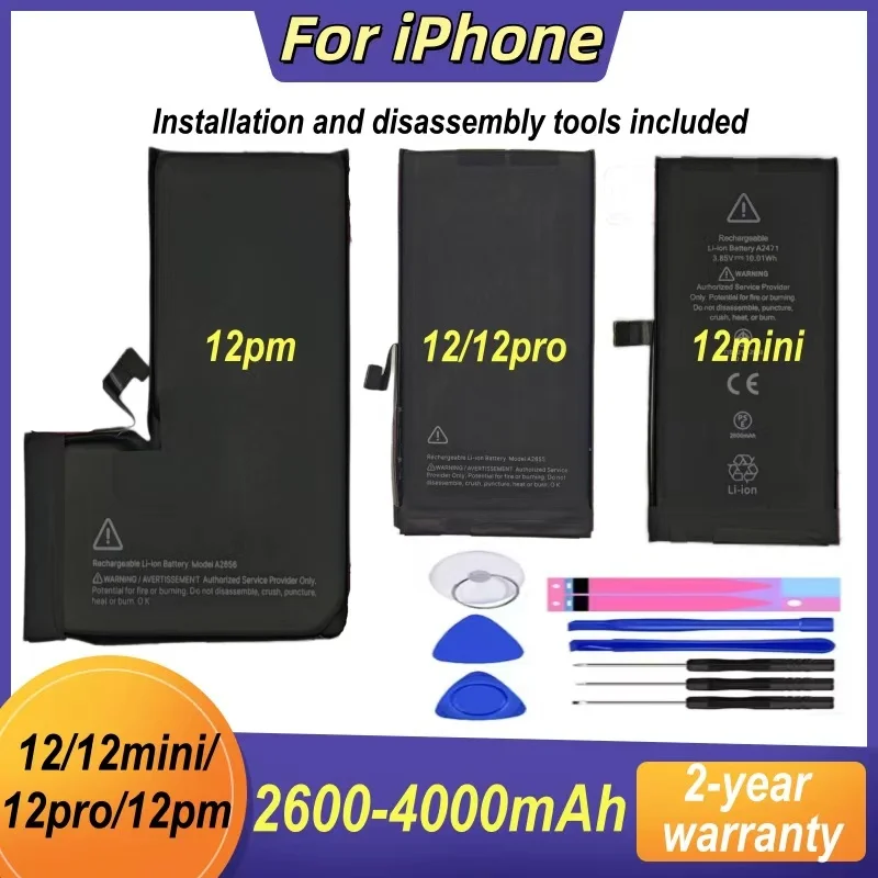 New lithium battery For iPhone 3501mAh-5000mAh Replacement Battery is suitable For iPhone 12/12mini/12pro/12pm models
New lithium battery For iPhone 3501mAh-5000mAh Replacement Battery is suitable For iPhone 12/12mini/12pro/12pm models