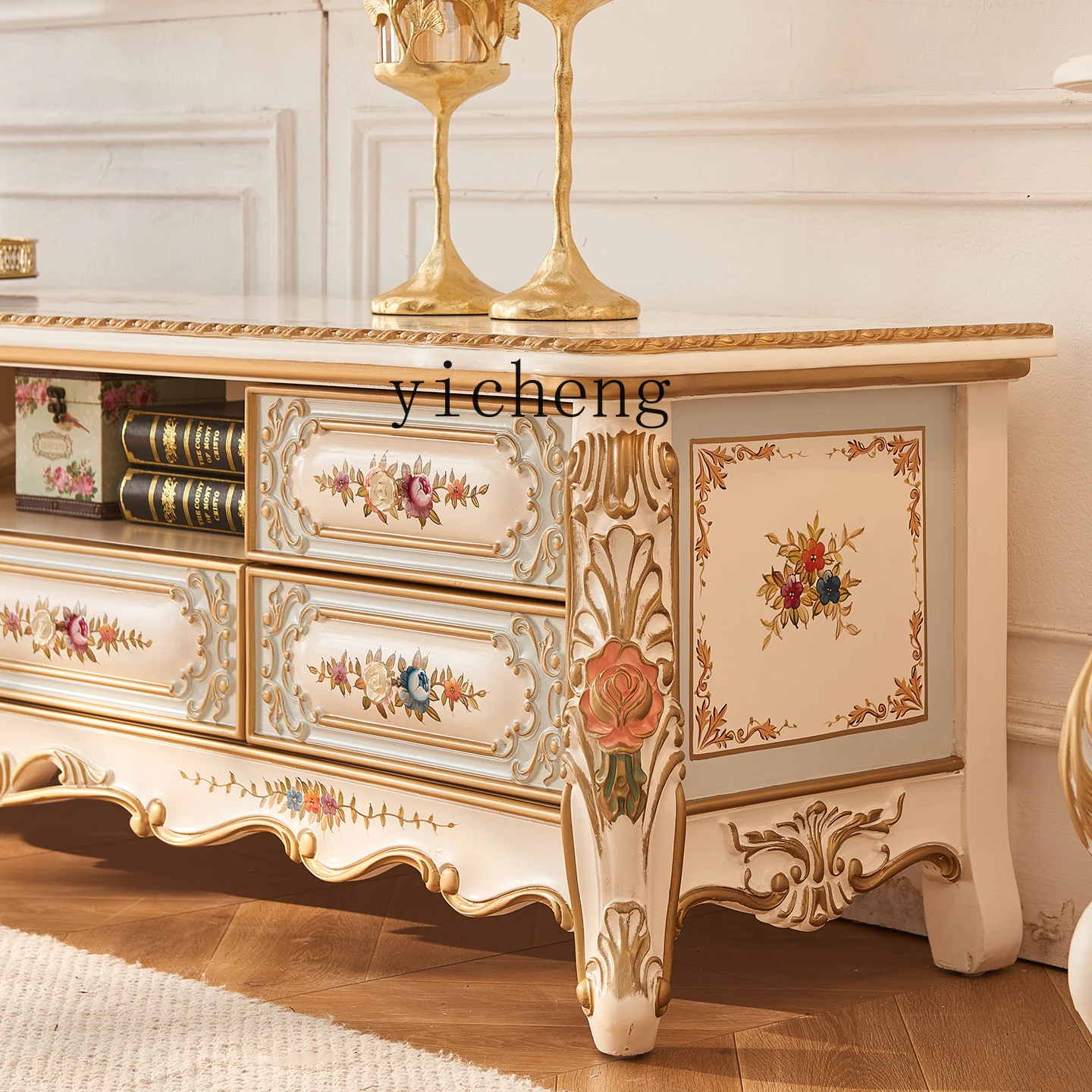 LXLong TV Cabinet Palace Style Gold-Embellished Living Room Home Use Full Solid Wood Luxurious Carved
LXLong TV Cabinet Palace Style Gold-Embellished Living Room Home Use Full Solid Wood Luxurious Carved