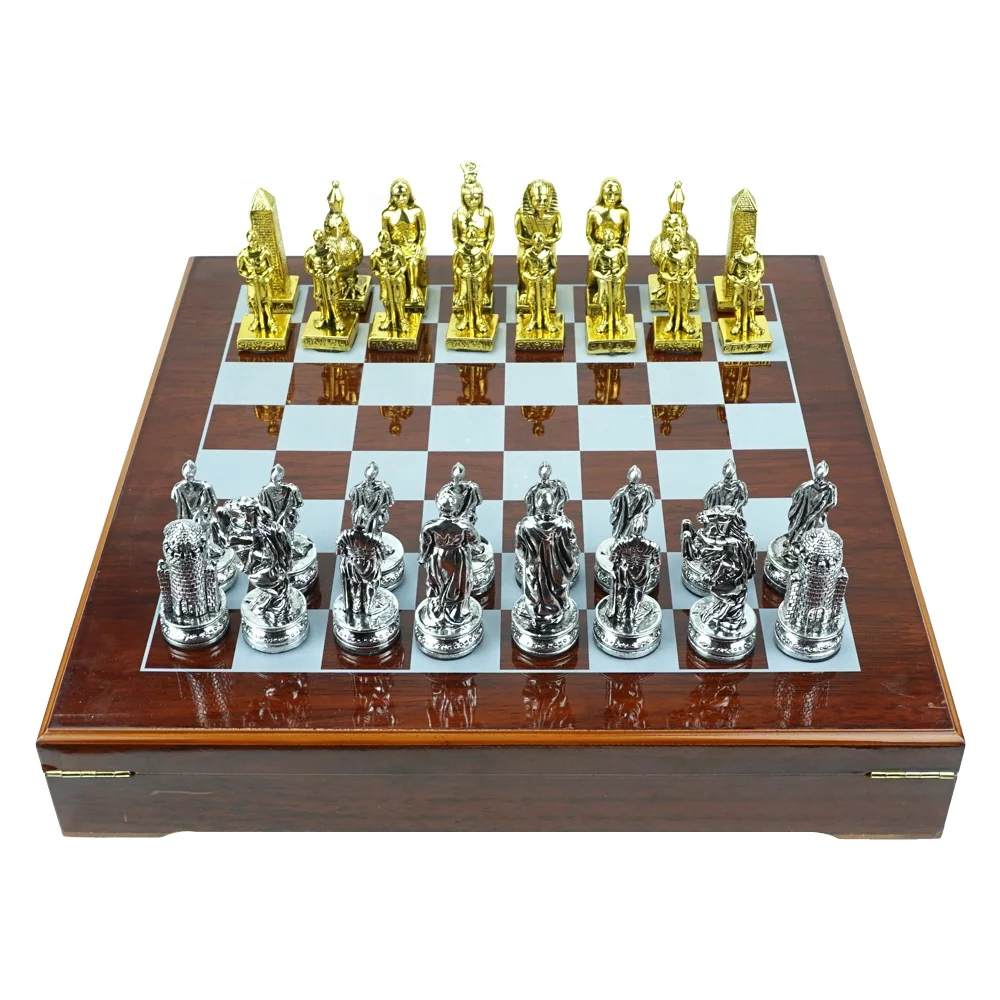 High Quality Custom Wood Chess Board Box Chess Game Set Luxury Metal Gold Silver Chess Piece
High Quality Custom Wood Chess Board Box Chess Game Set Luxury Metal Gold Silver Chess Piece