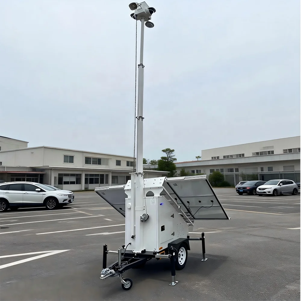 Solar Monitoring Trailer Mobile Solar Trailer All-in-One Design for Outdoor Parking Lot Security
Solar Monitoring Trailer Mobile Solar Trailer All-in-One Design for Outdoor Parking Lot Security