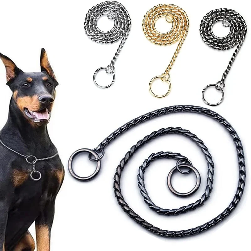 Durable Stainless Steel Dog Slip Chain Collar Adjustable P-Chain Training Collar for Medium Large Dogs
Durable Stainless Steel Dog Slip Chain Collar Adjustable P-Chain Training Collar for Medium Large Dogs