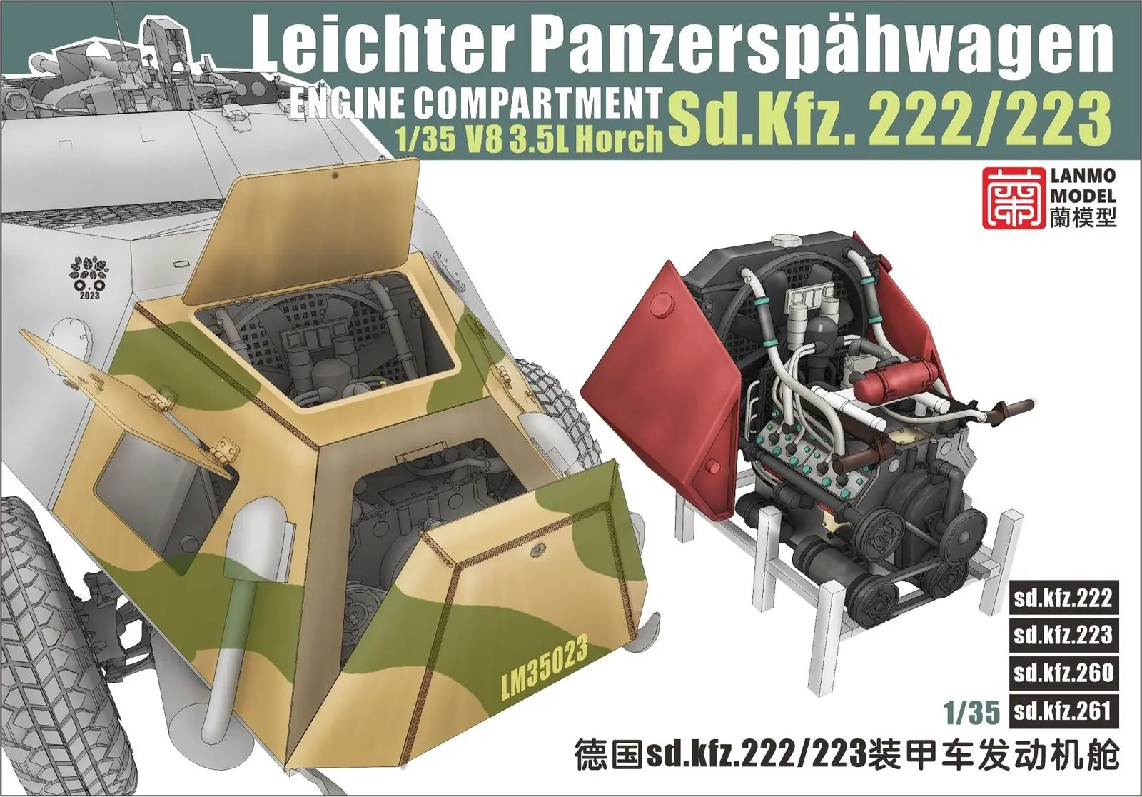 Heavy Hobby 3D Print kit LM-35023 1/35 Scale WWII Germany sd.kfz.222/223 ENGINE COMPARTMENT
Heavy Hobby 3D Print kit LM-35023 1/35 Scale WWII Germany sd.kfz.222/223 ENGINE COMPARTMENT
