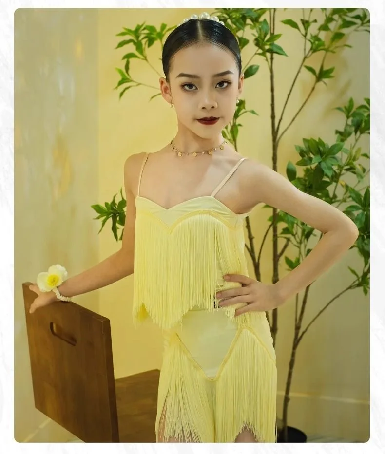 Dance Costumes Girls Latin Dance Dresses Woman Fringe Competition Dance Latin Dress Yellow Dancewear Girls Line Dance Skirt
Dance Costumes Girls Latin Dance Dresses Woman Fringe Competition Dance Latin Dress Yellow Dancewear Girls Line Dance Skirt