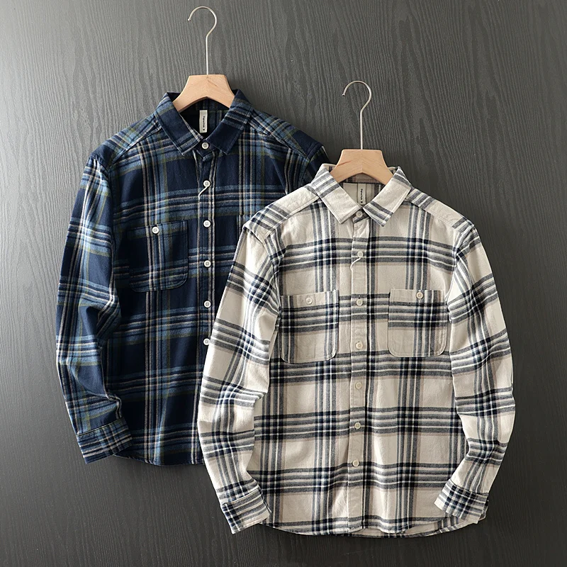 Amikaki Autumn Men's New Plaid Pure Cotton Brushed Long Sleeve Shirt Outdoor Hiking Trekking Climb Camping Sports Jacket Blouse
Amikaki Autumn Men's New Plaid Pure Cotton Brushed Long Sleeve Shirt Outdoor Hiking Trekking Climb Camping Sports Jacket Blouse