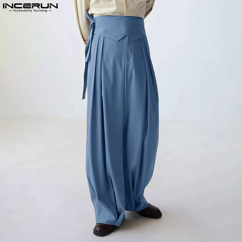 INCERUN Summer Men Long Pants Solid Color Bow Long Trousers Wide Leg Pant Streetwear Men's Clothing Oversize S-5XL Bottoms
INCERUN Summer Men Long Pants Solid Color Bow Long Trousers Wide Leg Pant Streetwear Men's Clothing Oversize S-5XL Bottoms
