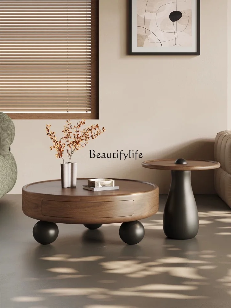 Vintage Style Home Living Room Modern Simple Light Luxury Minimalist Round Combination Solid Wood Coffee Table
Vintage Style Home Living Room Modern Simple Light Luxury Minimalist Round Combination Solid Wood Coffee Table