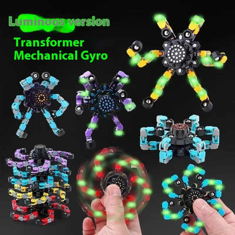 Fingertip finger gyro toy luminous gyro chain rotating changeable puzzle DIY decompression fluorescent machinery
Fingertip finger gyro toy luminous gyro chain rotating changeable puzzle DIY decompression fluorescent machinery