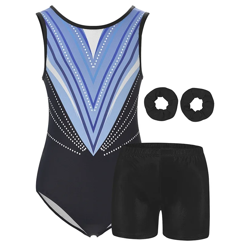Girls Gymnastics Leotards Kids Water-drop Back sleeveless Unitard Tumbling Activewear Outfits with Headbands and shorts
Girls Gymnastics Leotards Kids Water-drop Back sleeveless Unitard Tumbling Activewear Outfits with Headbands and shorts