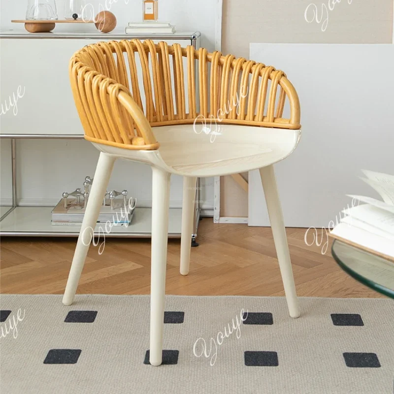 Nordic Designer Rattan Back Dining Chairs Leisure Back Armchair Light Luxury Dining Room Chairs Creative Dining Room Furniture
Nordic Designer Rattan Back Dining Chairs Leisure Back Armchair Light Luxury Dining Room Chairs Creative Dining Room Furniture