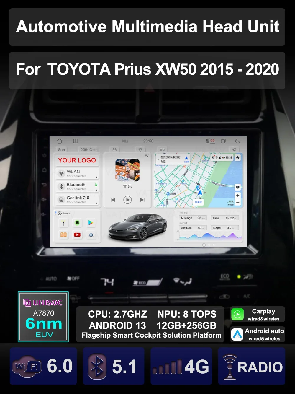 For Toyota Prius XW50 2015 2016 2017 2018 Car Multimedia Carplay Android Auto GPS Navigation Radio stereo Video Palyer Head Unit
For Toyota Prius XW50 2015 2016 2017 2018 Car Multimedia Carplay Android Auto GPS Navigation Radio stereo Video Palyer Head Unit