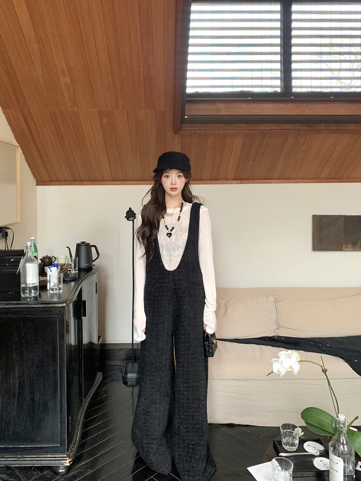 IUIU a Jing Home Woolen Knitted Wide Leg Pants High Waist Straight Cut Floor Length Korean Sle Lazy Slimming Trousers
IUIU a Jing Home Woolen Knitted Wide Leg Pants High Waist Straight Cut Floor Length Korean Sle Lazy Slimming Trousers