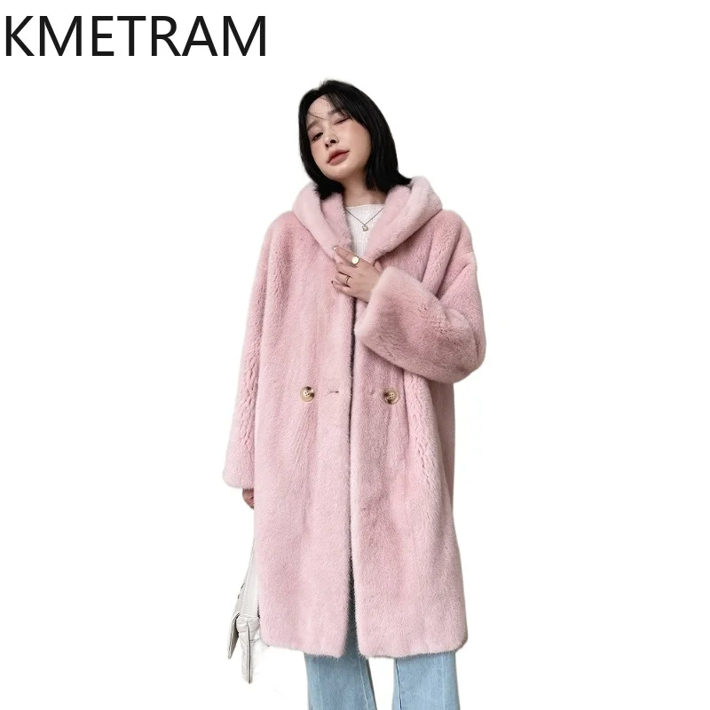 KMETRAM Women's Natural Mink Fur Jacket Hooded Mid-Length Fur Coats Winter Warm Casual Real Fur Coat Woman Clothes 2026 casaco
KMETRAM Women's Natural Mink Fur Jacket Hooded Mid-Length Fur Coats Winter Warm Casual Real Fur Coat Woman Clothes 2026 casaco