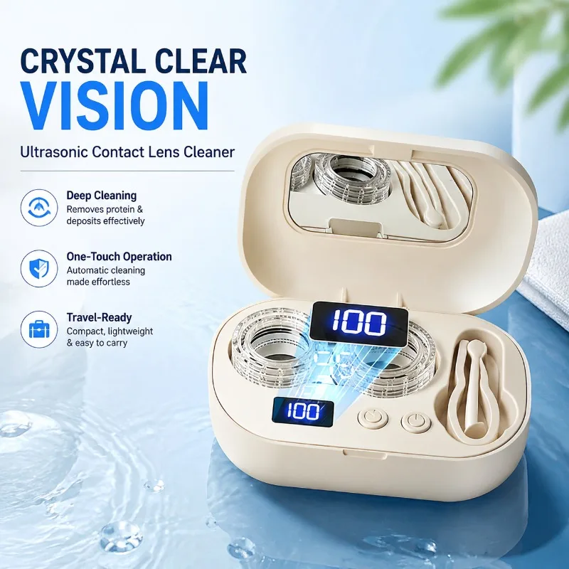 Portable Ultrasonic Contact Lens Cleaner Automatic Fast Cleaning Device Mini Smart Colored Lens Cleaning Box Convenient Daily
Portable Ultrasonic Contact Lens Cleaner Automatic Fast Cleaning Device Mini Smart Colored Lens Cleaning Box Convenient Daily