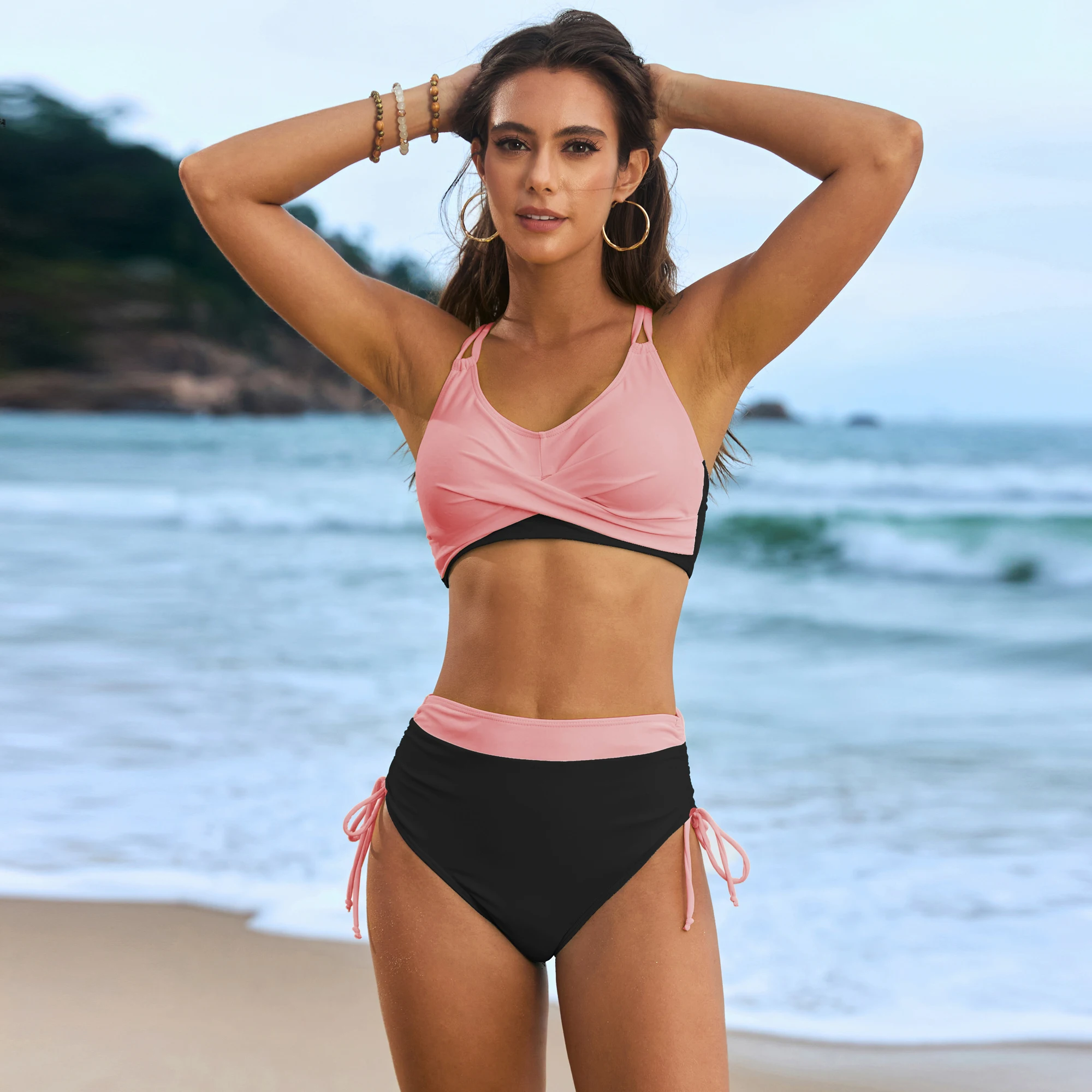 Women's Push-Up Sports Bikini Set 2025 Sexy High-Waist Two-Piece Swimsuit Female Bathing Suit Swimming Swimwear Beachwear
Women's Push-Up Sports Bikini Set 2025 Sexy High-Waist Two-Piece Swimsuit Female Bathing Suit Swimming Swimwear Beachwear