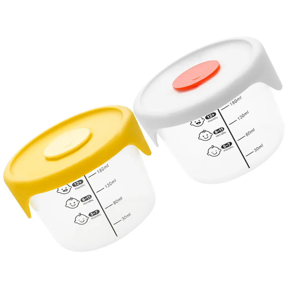 2Pcs Baby Food Containers Leak-Resistant Small Storage Bowls PP Silicone Baby Food Boxes Refrigerator Microwave Safe
2Pcs Baby Food Containers Leak-Resistant Small Storage Bowls PP Silicone Baby Food Boxes Refrigerator Microwave Safe