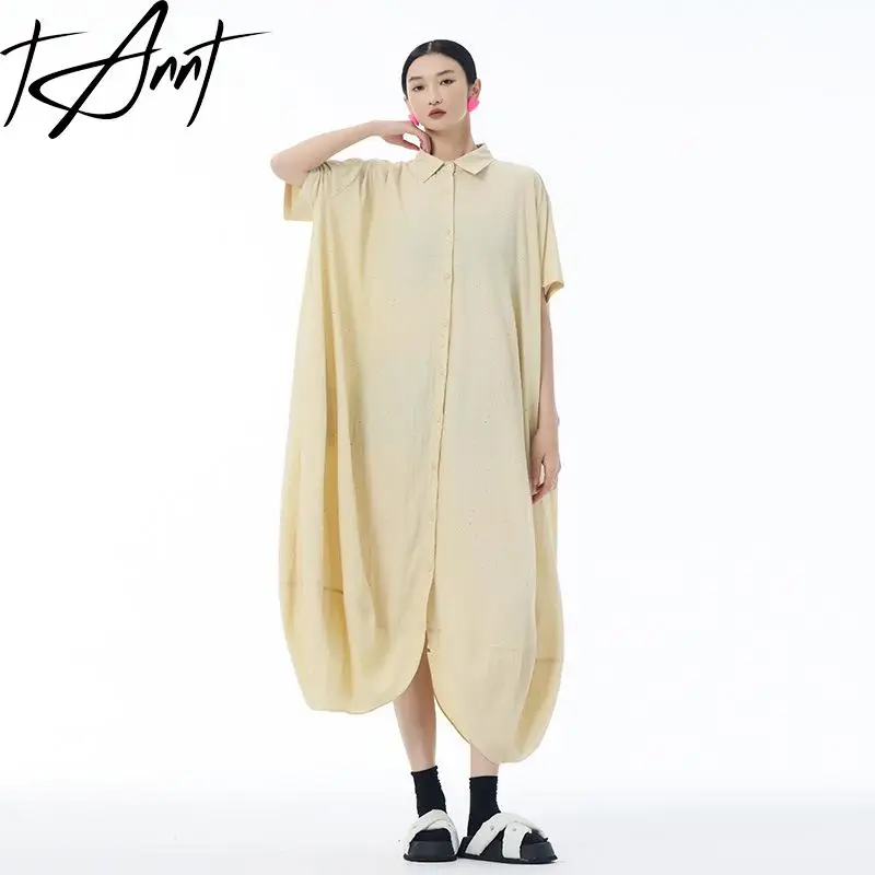 Tannt Women Dress Asymmetry Fashion Black Apricot Shirts Dresses For Women 2025 New Summer Loose Long Dresses Woman
Tannt Women Dress Asymmetry Fashion Black Apricot Shirts Dresses For Women 2025 New Summer Loose Long Dresses Woman