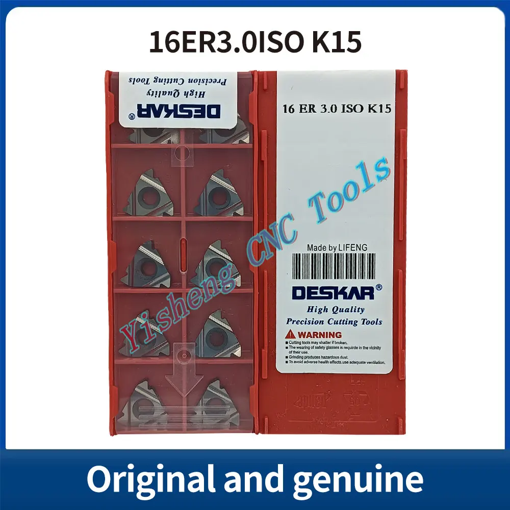 DESKAR 100% Original 16ER3.0ISO 16ER3.5ISO LDA LDC K15 CNC cutting tool indexable threading carbide insert
DESKAR 100% Original 16ER3.0ISO 16ER3.5ISO LDA LDC K15 CNC cutting tool indexable threading carbide insert