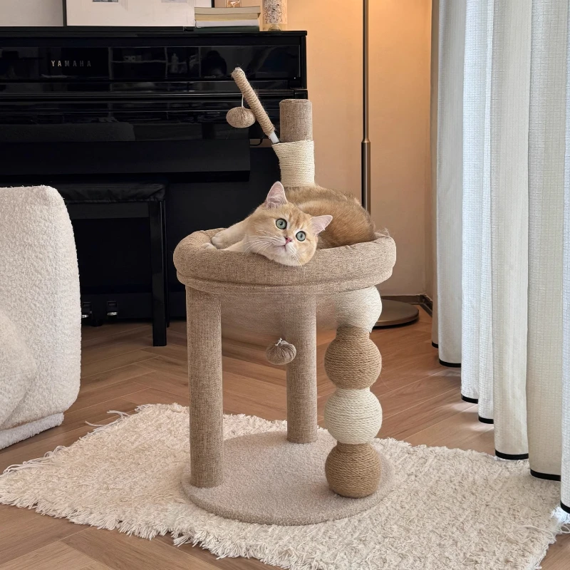 Linen Cat Tree Durable Sisal Scratching Post Creative Cat Jumping Platform Space-Saving Indoor Cats Bed for Home and Apartment
Linen Cat Tree Durable Sisal Scratching Post Creative Cat Jumping Platform Space-Saving Indoor Cats Bed for Home and Apartment