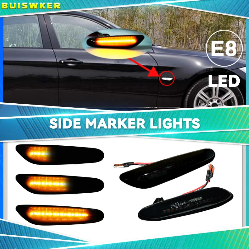 Для BMW E90 E91 E92 E93 E60 E87 E82 E46: 2 шт. динамических светодиодных повторителей поворотов без ошибок, последовательные указатели поворота
Для BMW E90 E91 E92 E93 E60 E87 E82 E46: 2 шт. динамических светодиодных повторителей поворотов без ошибок, последовательные указатели поворота