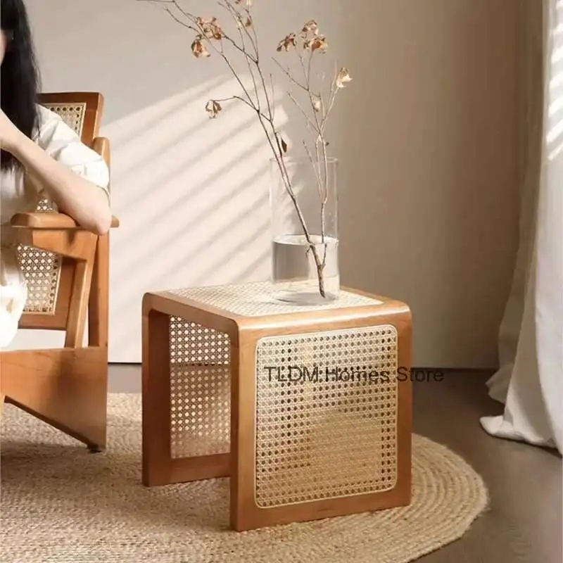 Aesthetic Style Solid Wood Rattan Side Table Japanese Balcony Window Sofa Small Coffee Table Placeholder Retro Bedside Table
Aesthetic Style Solid Wood Rattan Side Table Japanese Balcony Window Sofa Small Coffee Table Placeholder Retro Bedside Table