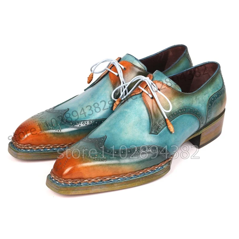 Gradient Color Knitted Carving Design Strappy Men Derby Shoes Fashion Lace up Men Shoes Luxurious Handmade Party Men Dress Shoes
Gradient Color Knitted Carving Design Strappy Men Derby Shoes Fashion Lace up Men Shoes Luxurious Handmade Party Men Dress Shoes
