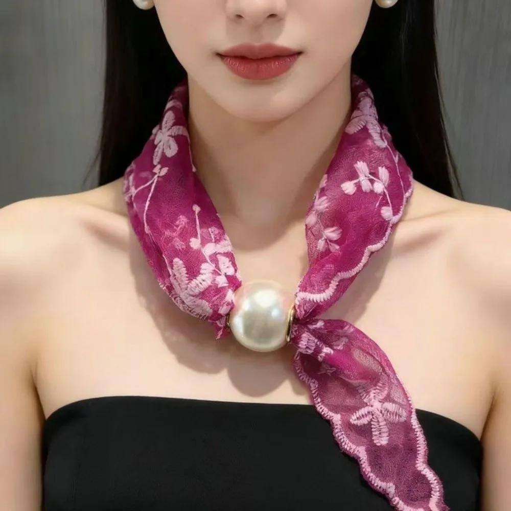 Snap Closure Magnetic Buckle Lazy Scarf Adjustable Elegant Pearl Lace Neck Scarf Versatile Collarbone Chain Shirt Collar Scarf
Snap Closure Magnetic Buckle Lazy Scarf Adjustable Elegant Pearl Lace Neck Scarf Versatile Collarbone Chain Shirt Collar Scarf