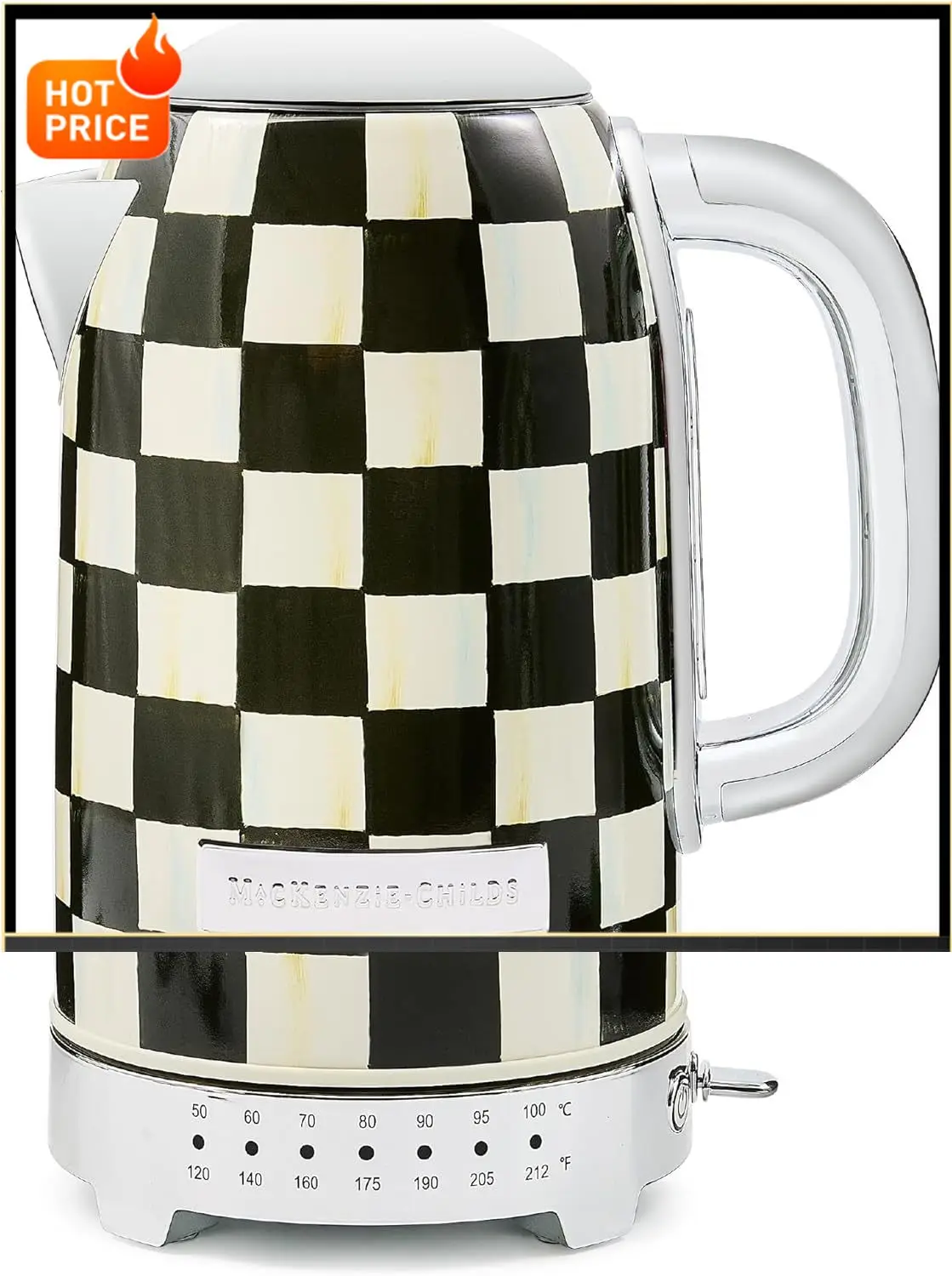 Бестселлер: Электрический чайник из нержавеющей стали, черно-белый, в стиле Courtly Check
Бестселлер: Электрический чайник из нержавеющей стали, черно-белый, в стиле Courtly Check