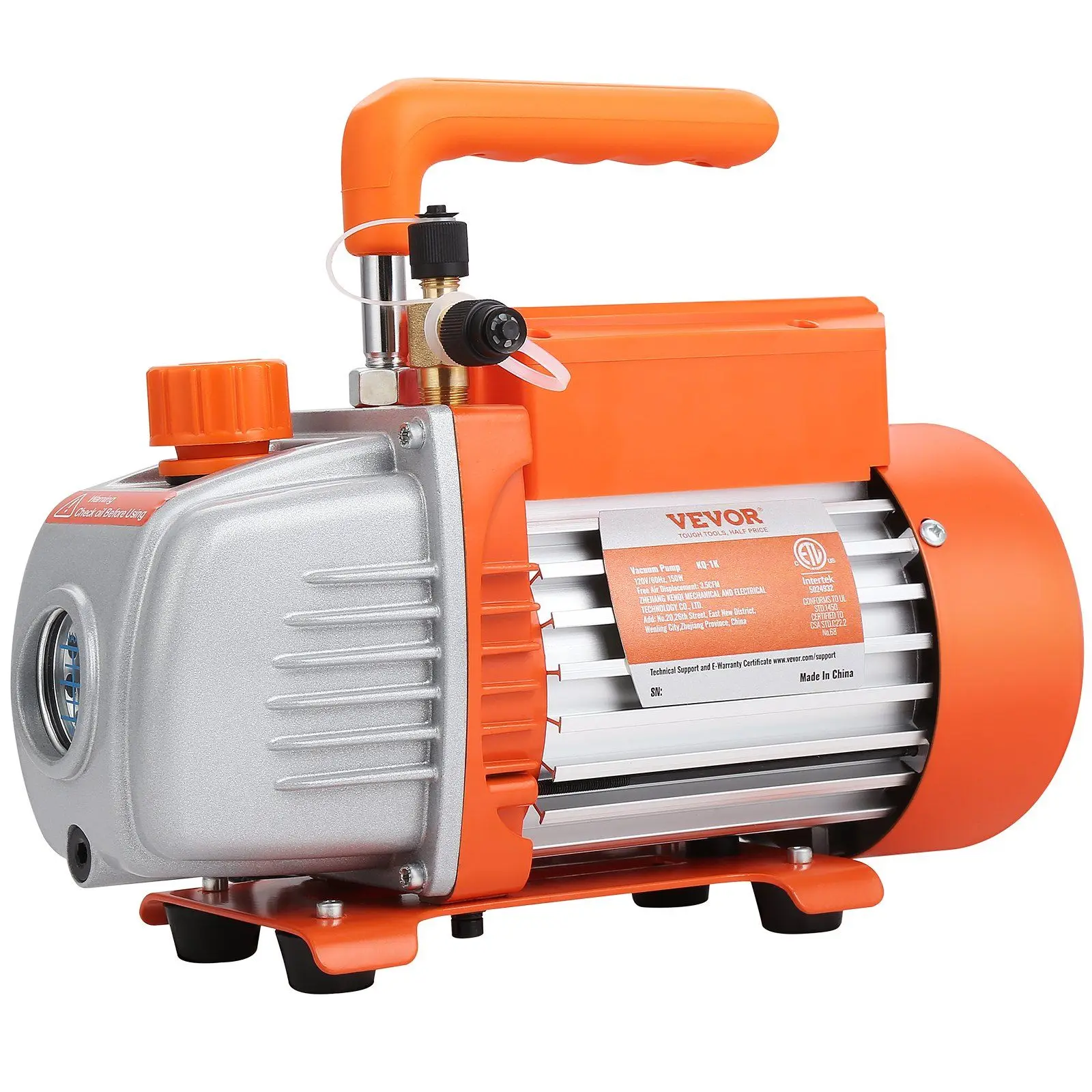 Portable 1/5HP 3.5CFM Vacuum Pump 120V AC with Overheat Protection Check Valve Ideal for Refrigeration Maintenance
Portable 1/5HP 3.5CFM Vacuum Pump 120V AC with Overheat Protection Check Valve Ideal for Refrigeration Maintenance