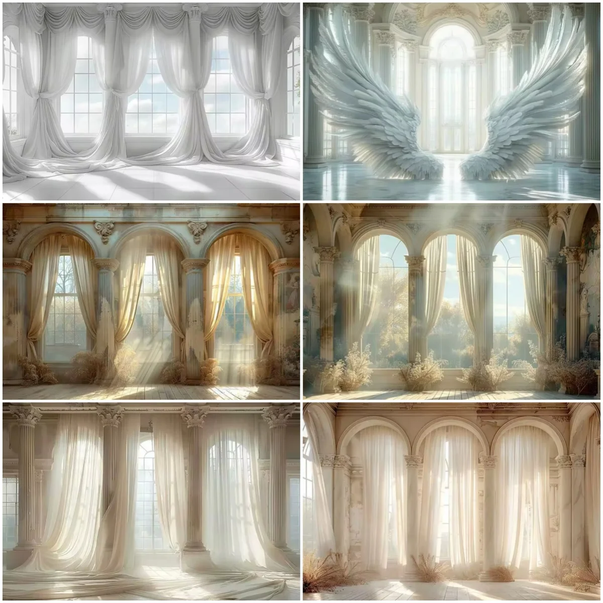 Floral Arch Wedding Ceremony Backdrop White Sheer Curtain Roman Pillar Palace Photography Background Bridal Shower Photo Studio
Floral Arch Wedding Ceremony Backdrop White Sheer Curtain Roman Pillar Palace Photography Background Bridal Shower Photo Studio
