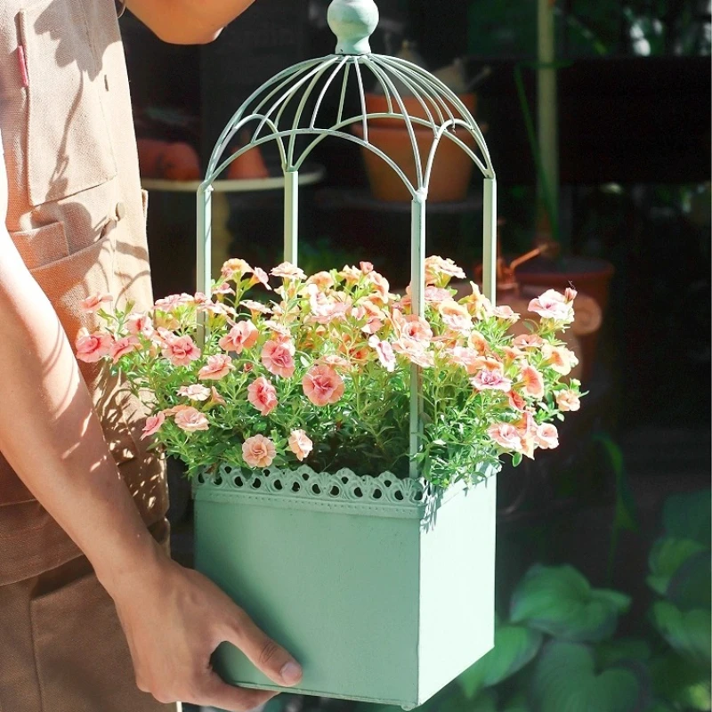 Wrought Iron Hanging Basket Garden Decor - Balcony Flower Pot - Outdoor Wall Planter - Modern Courtyard Landscaping Device
Wrought Iron Hanging Basket Garden Decor - Balcony Flower Pot - Outdoor Wall Planter - Modern Courtyard Landscaping Device