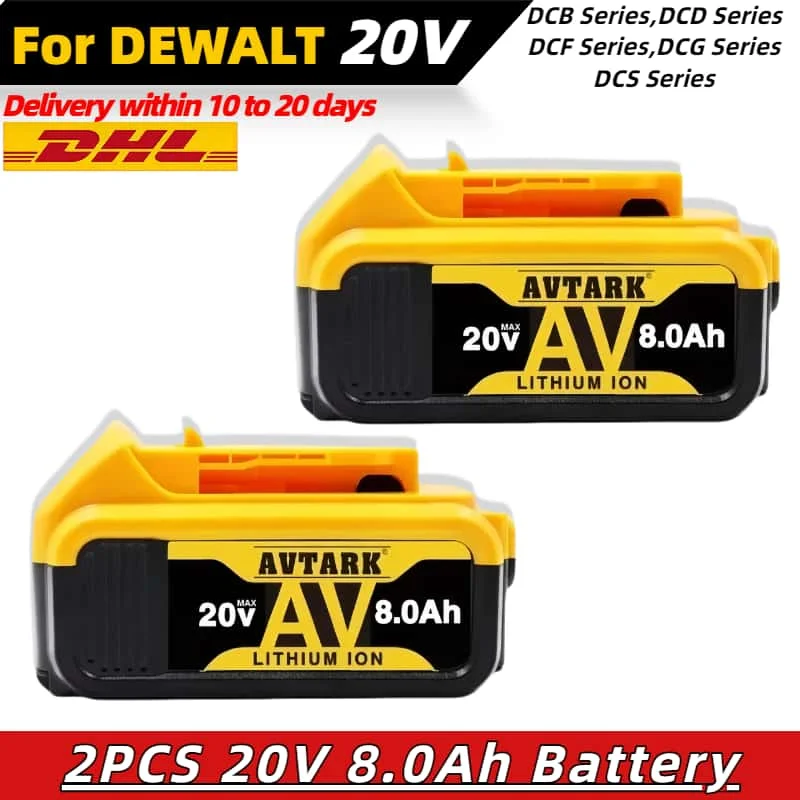 Replacement 18V 20V batteries for DEWALT DCB184 rechargeable 20V battery MAX Premium 8Ah 12Ah Lithium Ion Power Tool Battery
Replacement 18V 20V batteries for DEWALT DCB184 rechargeable 20V battery MAX Premium 8Ah 12Ah Lithium Ion Power Tool Battery
