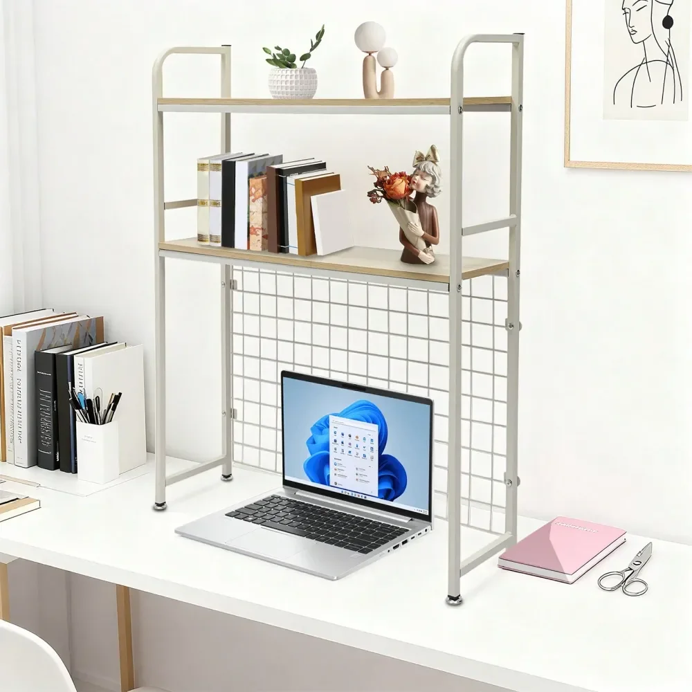 Tier Desktop Bookshelf With Grid Panel And 4 Hooks Desk Storage Shelf Organizer For Home Office Dorm
Tier Desktop Bookshelf With Grid Panel And 4 Hooks Desk Storage Shelf Organizer For Home Office Dorm