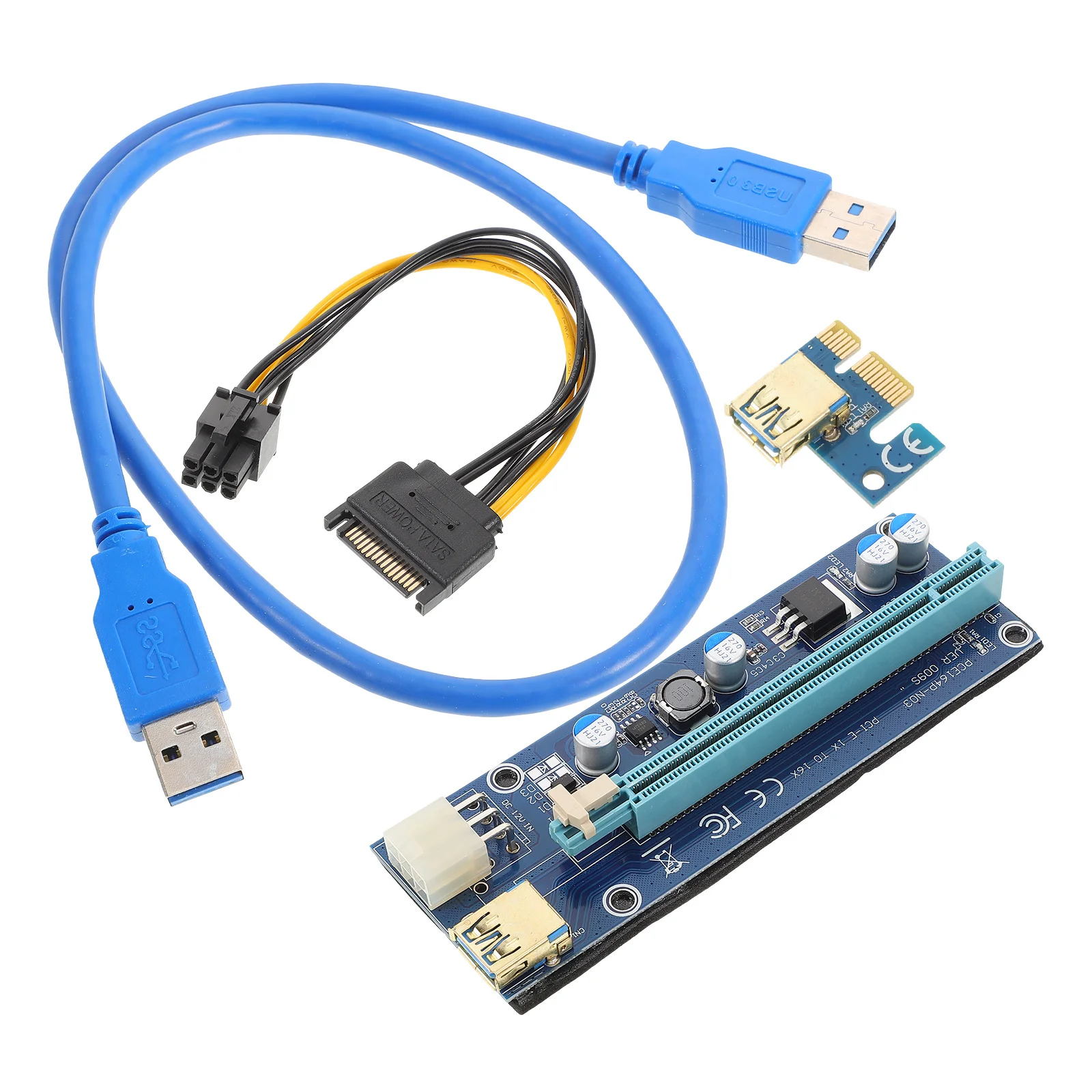 Pcie Riser 1X to 16X Adapter Card Extension Cable Stable Performance Versatile Application Longlasting Reliability