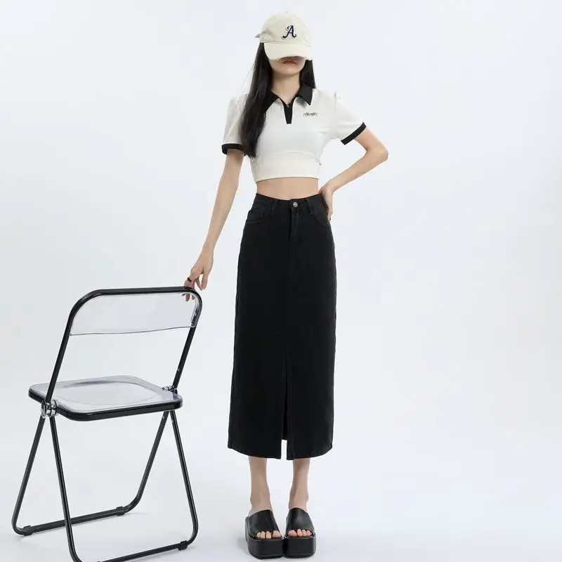 Black High Waist Bodycon Skirt Women's Spring Autumn New Style Half-length Slit Mid-length Wraparound Long Skirt
Black High Waist Bodycon Skirt Women's Spring Autumn New Style Half-length Slit Mid-length Wraparound Long Skirt