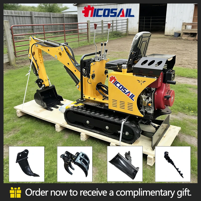 1 Ton Excavator Zero Tail Swing Compact Mini Digger With Rubber Track For Narrow Space Work
1 Ton Excavator Zero Tail Swing Compact Mini Digger With Rubber Track For Narrow Space Work