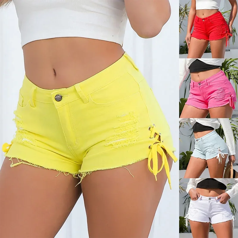 Macaroon Fashion Side Lace-up Denim Shorts Women Jeans Y2K Sexy Ripped Holes Comfortable Casual Slim Fit Mini Short Jeans Female
Macaroon Fashion Side Lace-up Denim Shorts Women Jeans Y2K Sexy Ripped Holes Comfortable Casual Slim Fit Mini Short Jeans Female