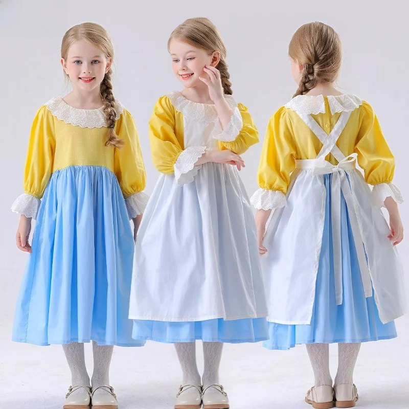 Детский костюм горничной Princ Belle, наряд на Хэллоуин, одежда для выступлений в сельской местности, детский день, сценическое представление... 
Детский костюм горничной Princ Belle, наряд на Хэллоуин, одежда для выступлений в сельской местности, детский день, сценическое представление...