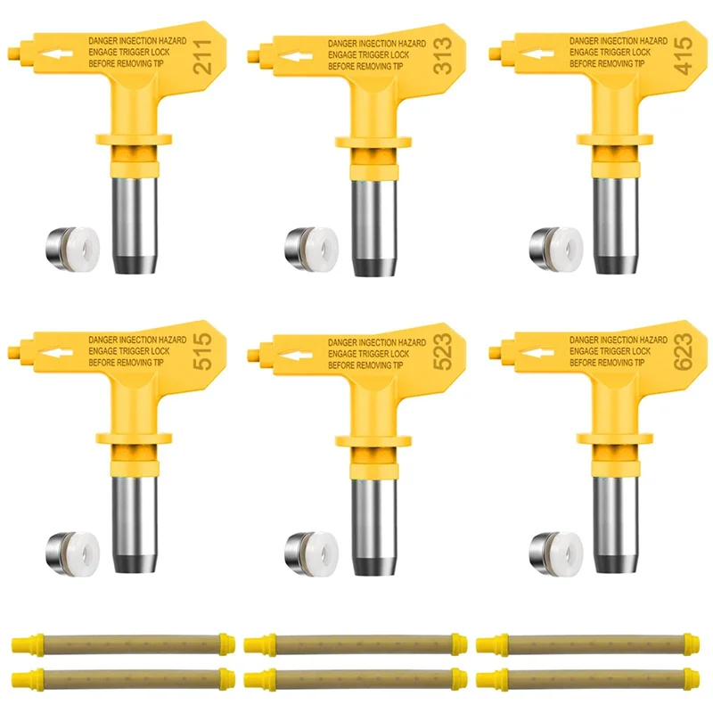 6Pieces Reversible Airless Paint Sprayer Nozzle Tips and 6Pieces Airless Spray Filter Replace for Airless Sprayer Nozzle
6Pieces Reversible Airless Paint Sprayer Nozzle Tips and 6Pieces Airless Spray Filter Replace for Airless Sprayer Nozzle