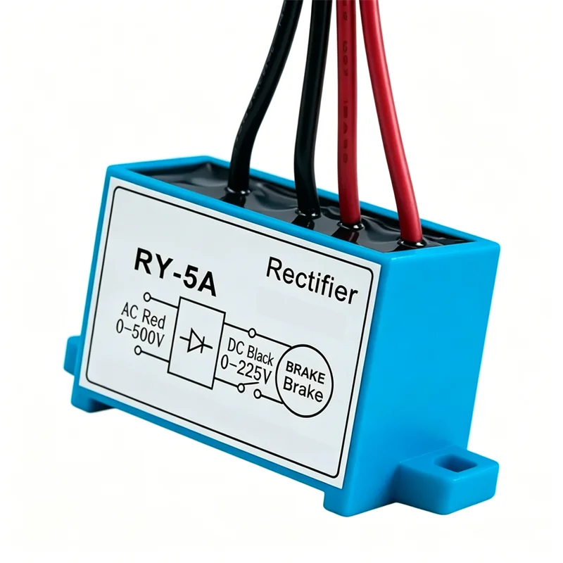 RY-5A High Current Brake Rectifier AC 0-500V DC 0-225V 5A Half Wave Rectifier Module for YEJ Electromagnetic Brake Motor
RY-5A High Current Brake Rectifier AC 0-500V DC 0-225V 5A Half Wave Rectifier Module for YEJ Electromagnetic Brake Motor