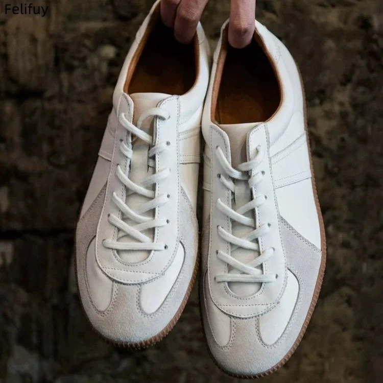 Patchwork Vintage Casual Sports Shoes for Men Genuine Leather Hiking Sneakers Male Platform Walking Athletic Shoe White Loafers
Patchwork Vintage Casual Sports Shoes for Men Genuine Leather Hiking Sneakers Male Platform Walking Athletic Shoe White Loafers