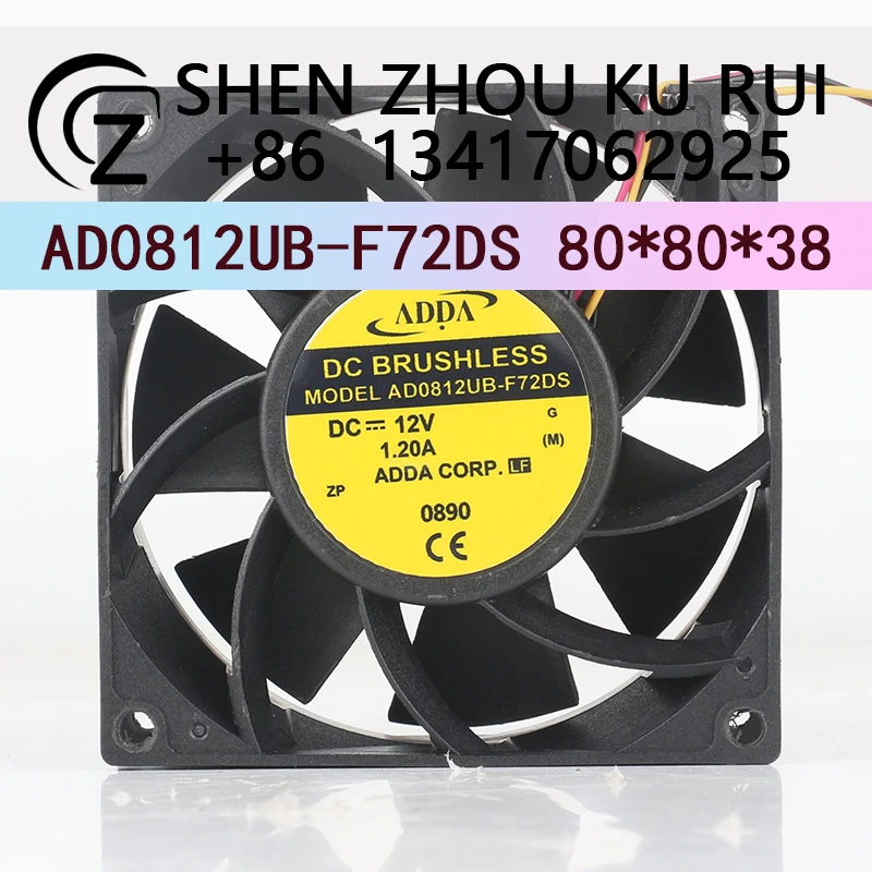 New ADDA Xie Xi 12V 1.2A AC EC 8038 80X80X38MM 8CM industrial control large air volume inverter AD0812UB-F72DS cooling fan
New ADDA Xie Xi 12V 1.2A AC EC 8038 80X80X38MM 8CM industrial control large air volume inverter AD0812UB-F72DS cooling fan