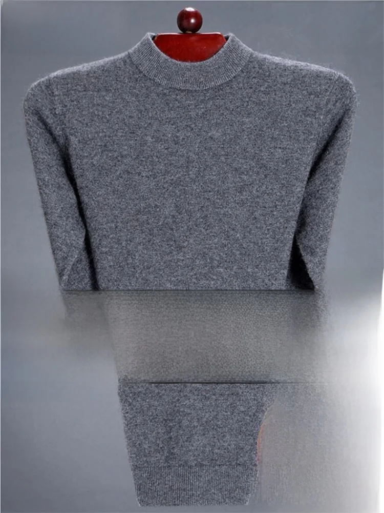 Теплый утолщенный вязаный свитер свободного кроя с высоким воротником для мужчин, базовый слой, зимняя мужская одежда, деловой повседневный стиль, мягкий, комфортный
Теплый утолщенный вязаный свитер свободного кроя с высоким воротником для мужчин, базовый слой, зимняя мужская одежда, деловой повседневный стиль, мягкий, комфортный