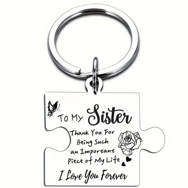 Stainless Steel Keychain For Sister Pendant Gift Christmas Birthday Jewelry Gift
Stainless Steel Keychain For Sister Pendant Gift Christmas Birthday Jewelry Gift