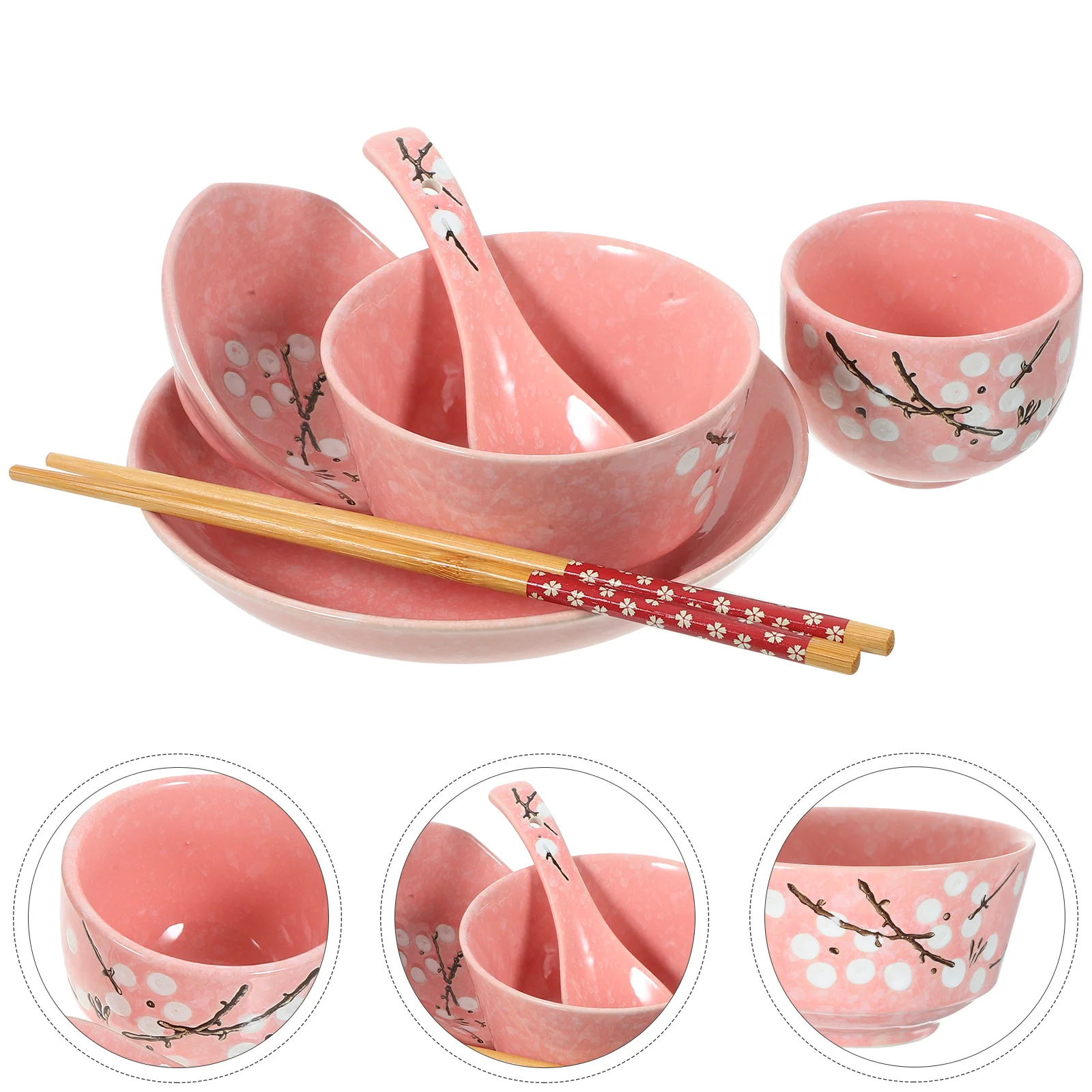 6 шт., японский керамический набор посуды, розовый современный набор посуды в домашнем стиле, включая чашу, тарелку, чашку, ложку
6 шт., японский керамический набор посуды, розовый современный набор посуды в домашнем стиле, включая чашу, тарелку, чашку, ложку