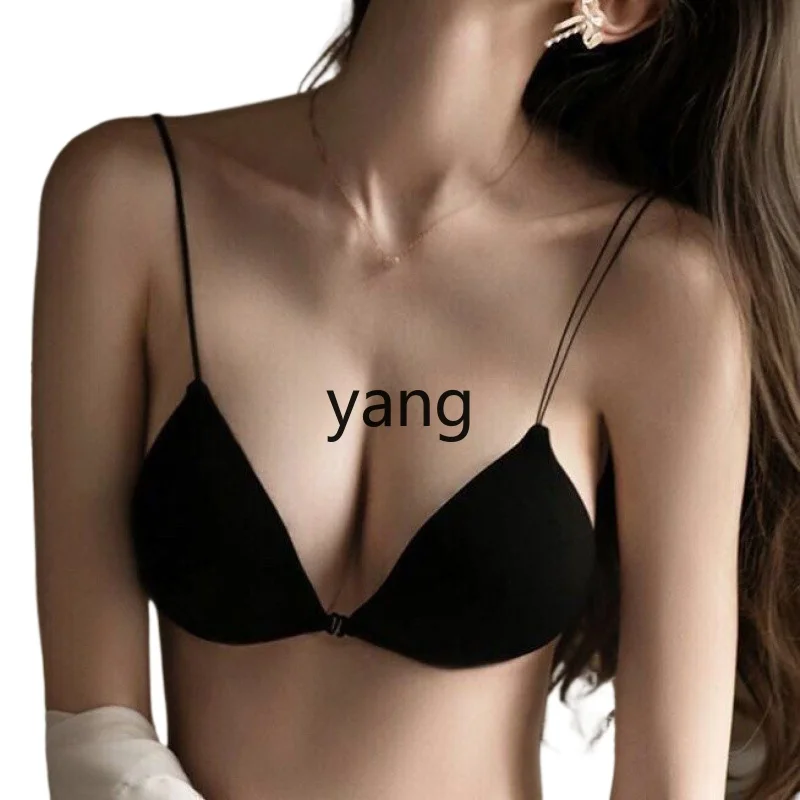 CX underwear women's thin small breasts gather sexy triangle cup front buckle bra set summer
CX underwear women's thin small breasts gather sexy triangle cup front buckle bra set summer