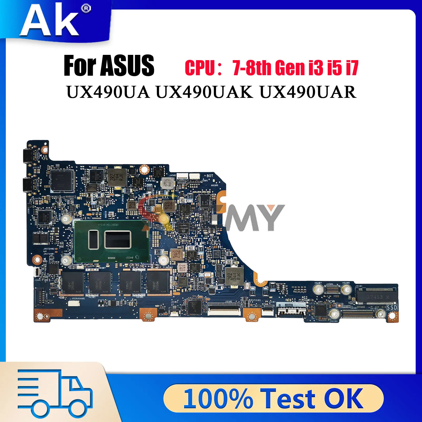 UX490UA Laptop Motherboard For ASUS ZenBook UX490UAK UX490U UX490UAR UX490UA Notebook Mainboard With i3 i5 i7 CPU 100% tests OK
UX490UA Laptop Motherboard For ASUS ZenBook UX490UAK UX490U UX490UAR UX490UA Notebook Mainboard With i3 i5 i7 CPU 100% tests OK